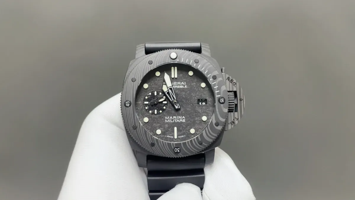 Panerai Alternative Carbon Fiber Watch in Black