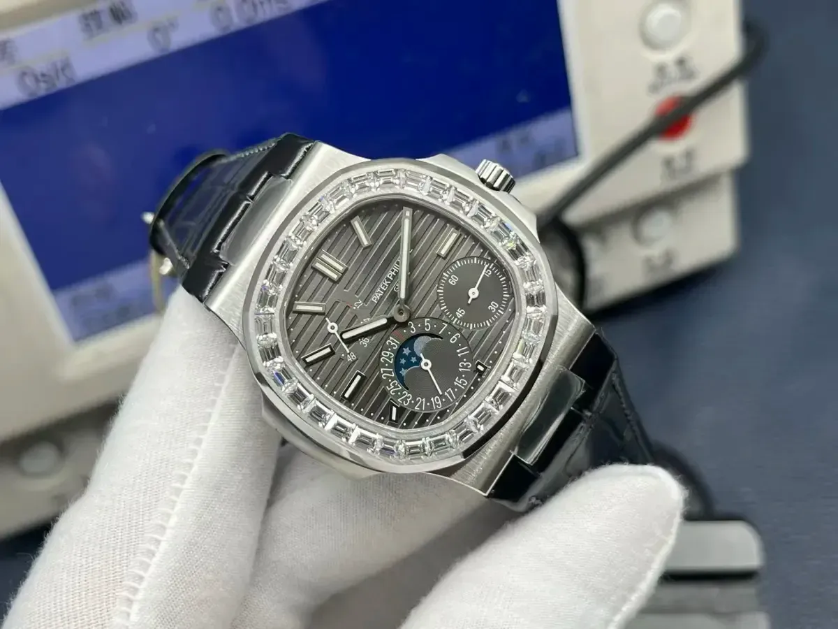 Patek Philippe Alternative Diamond Leather Belt in 