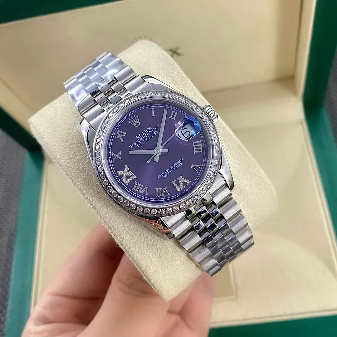 Rolex Alternative Datejust Purple Dial in Purple