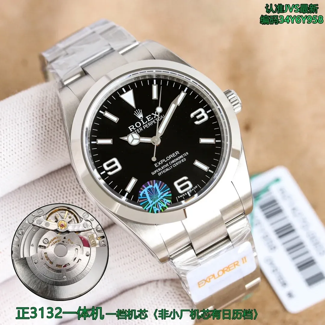 Rolex Alternative Explorer Steel Watch in Silver