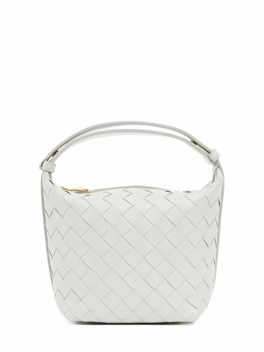 Bottega Veneta Alternative Candy Wallace Leather Shoulder Bag in White