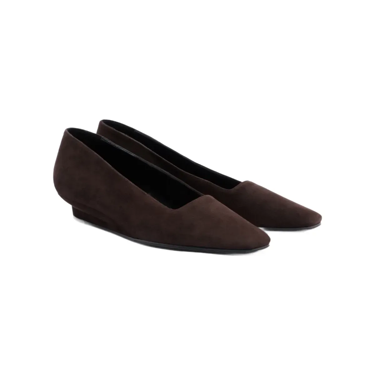 The Row Alternative June suede wedges in 