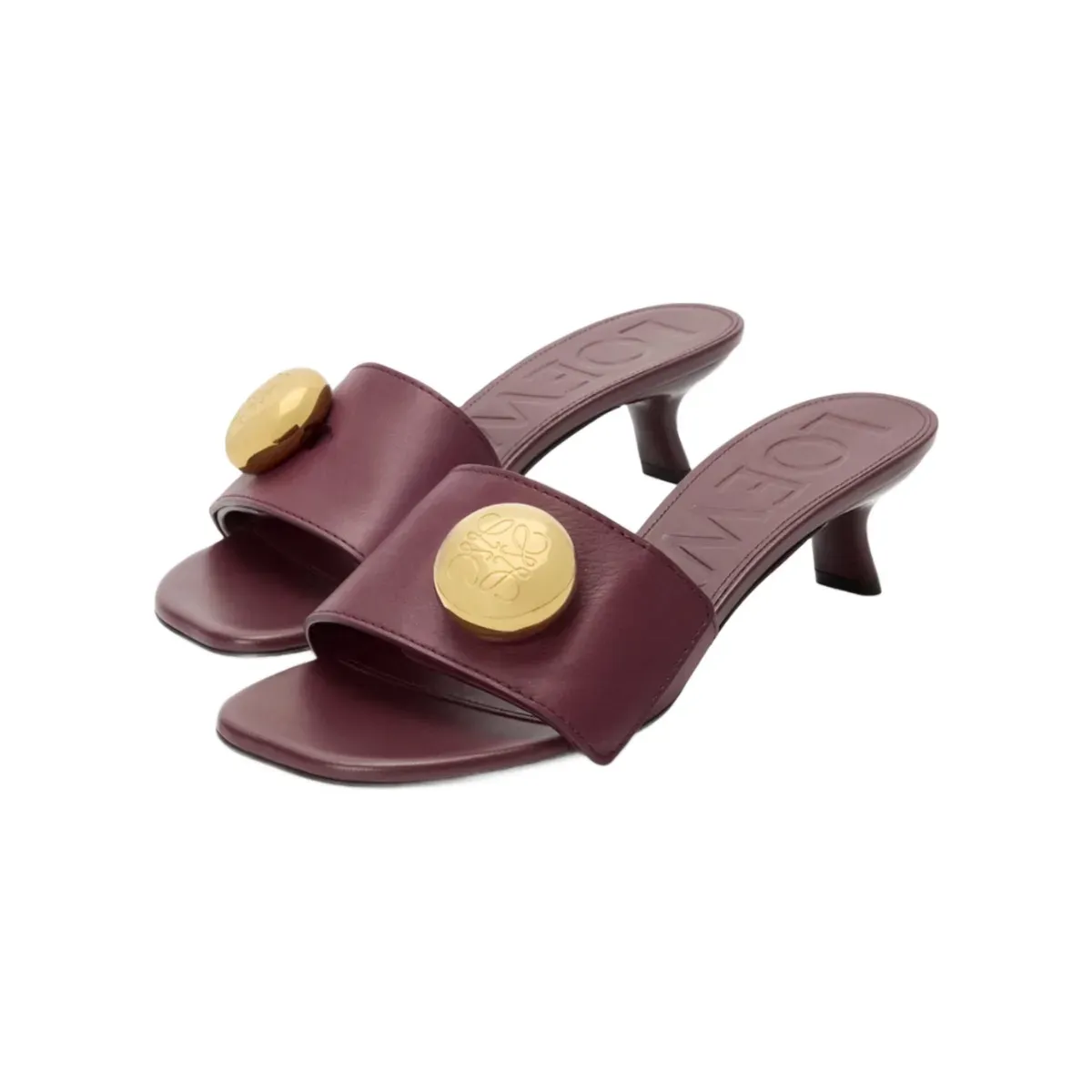 Loewe Alternative Leather Pebble heeled mules 45 in 