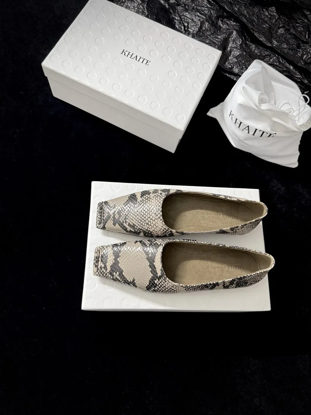 Khaite Alternative Square Toe Flat Loafer in 