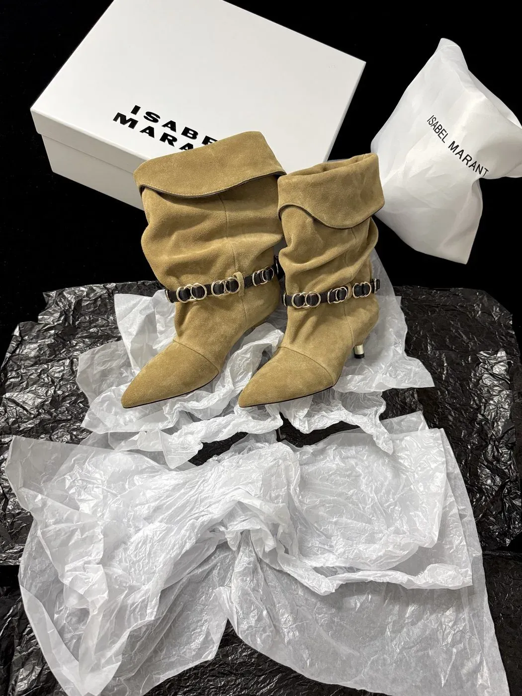 Isabel Marant Alternative Chain Chunky Boot in Green