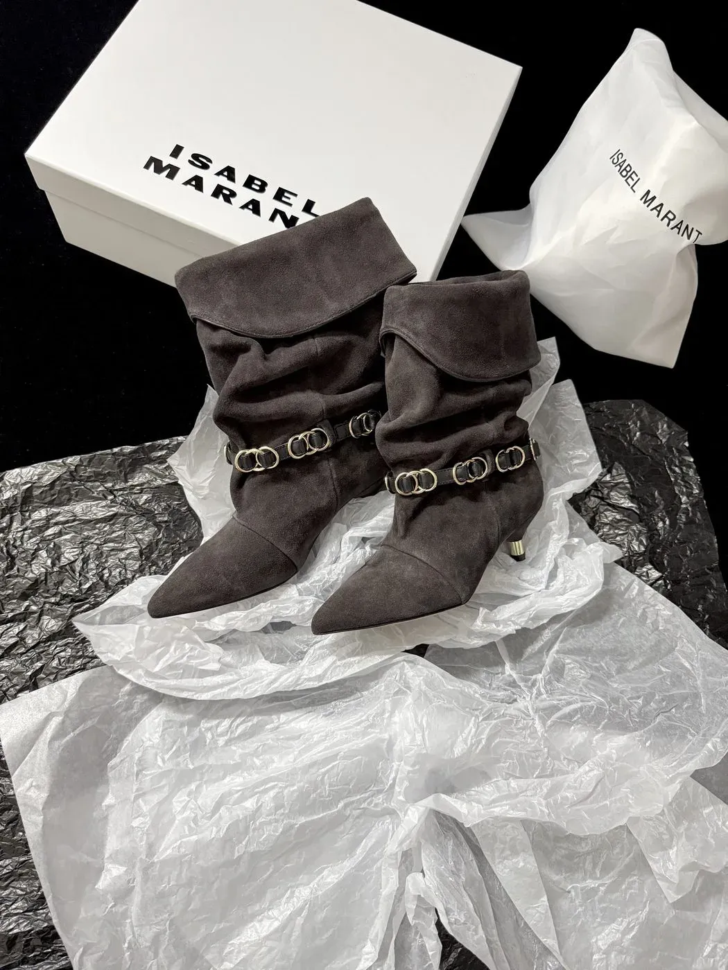 Isabel Marant Alternative Chain Chunky Boot in Beige