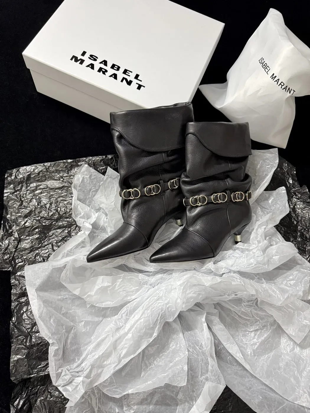 Isabel Marant Alternative Chain Chunky Boot in Cream