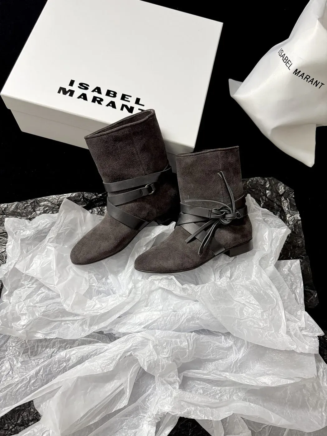 Isabel Marant Alternative Western Strappy Boot in Brown