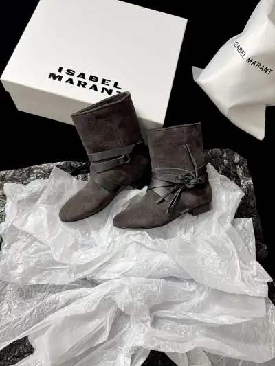 Isabel Marant Alternative Western Strappy Boot in Brown