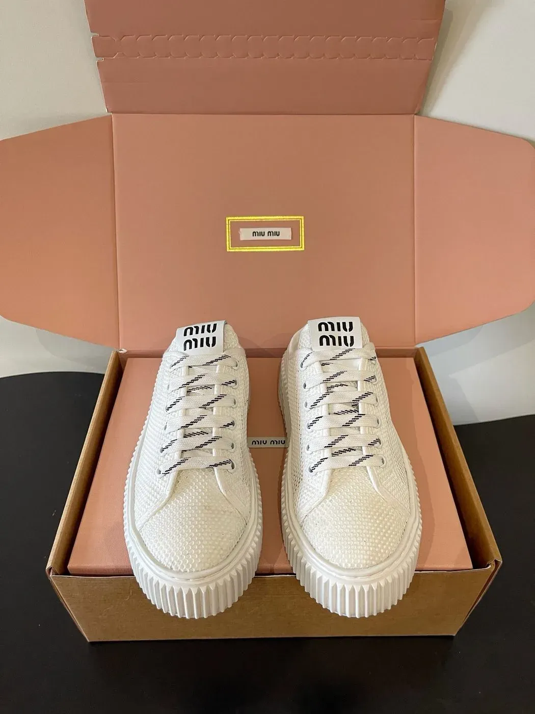 Miu Miu Alternative Retro Canvas Sneaker in White