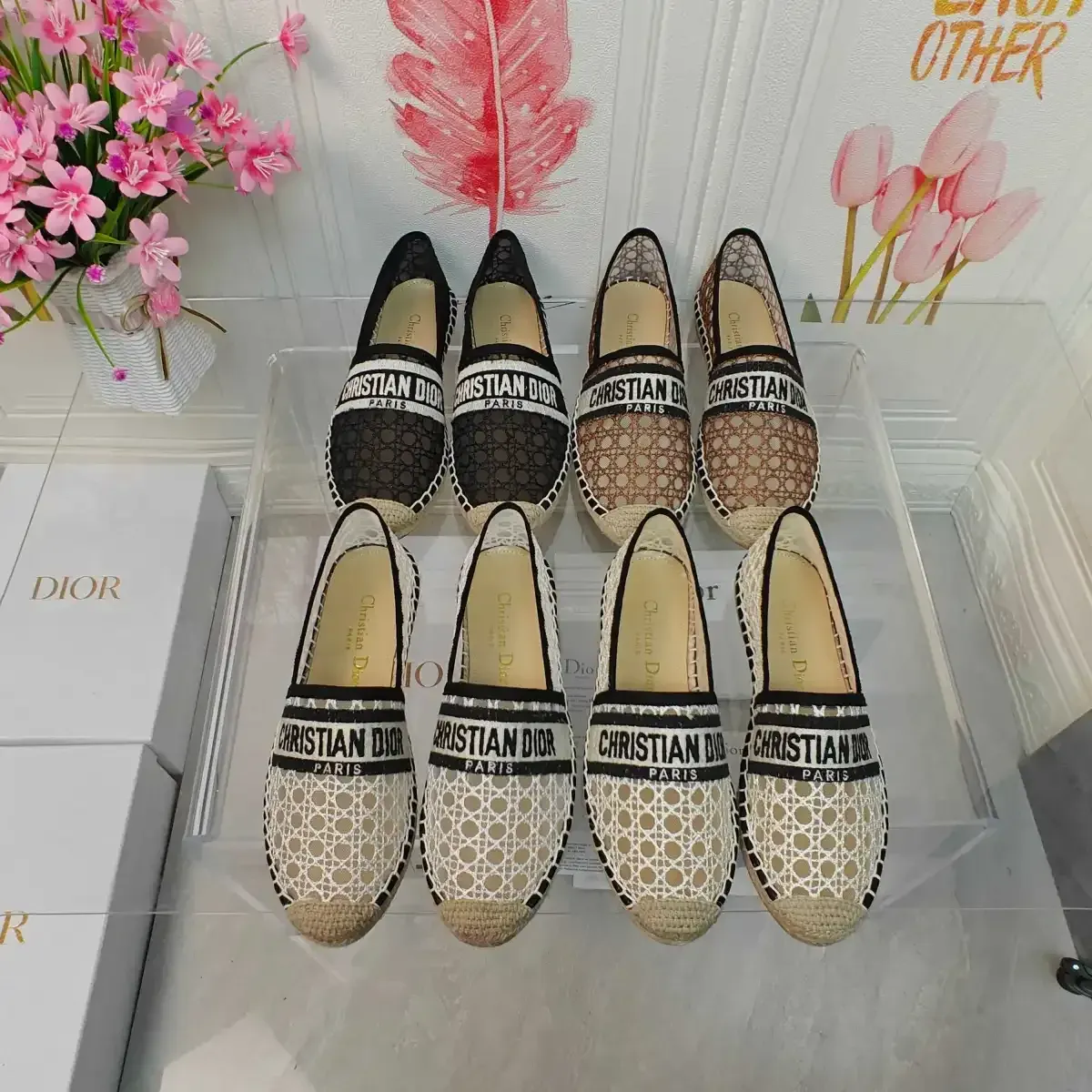 Dior Alternative Granville Embroidered Espadrilles in შავი