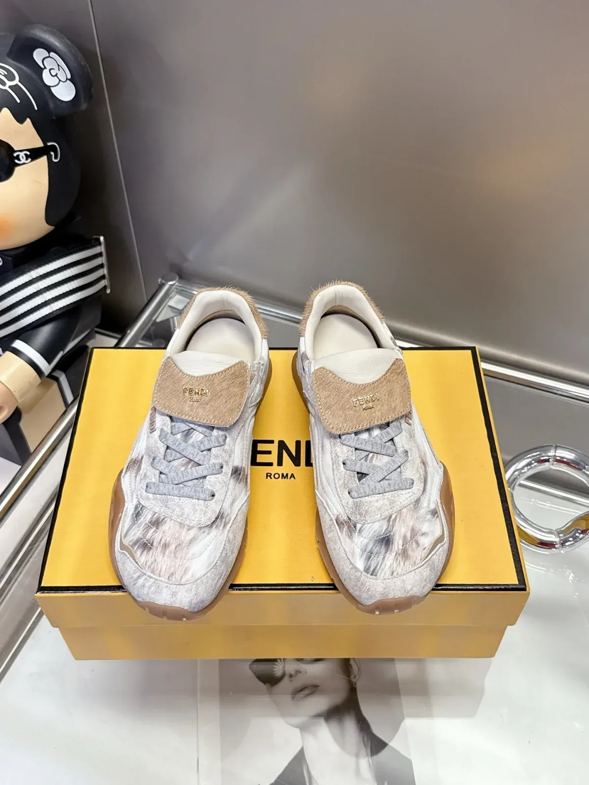 Fendi Alternative Wave Pulse Lace-Up Sneaker in 