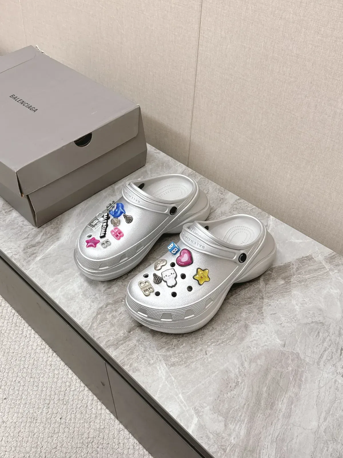 Balenciaga Alternative Perforated Slip-On Shoes in შავი