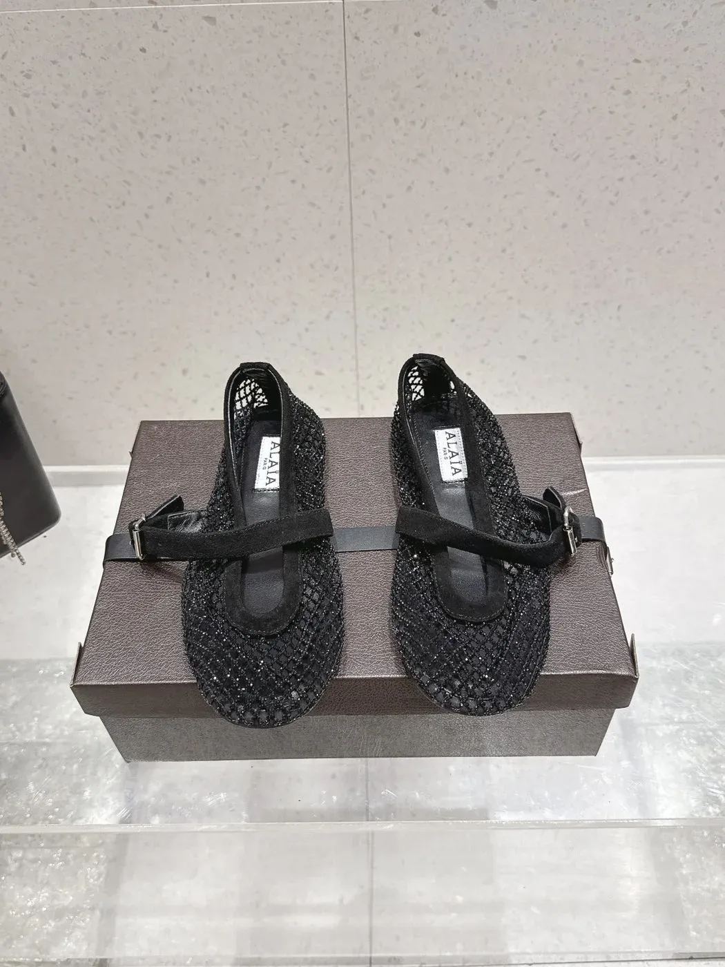 Alaïa Alternative Thong Ballet Sandal in Black
