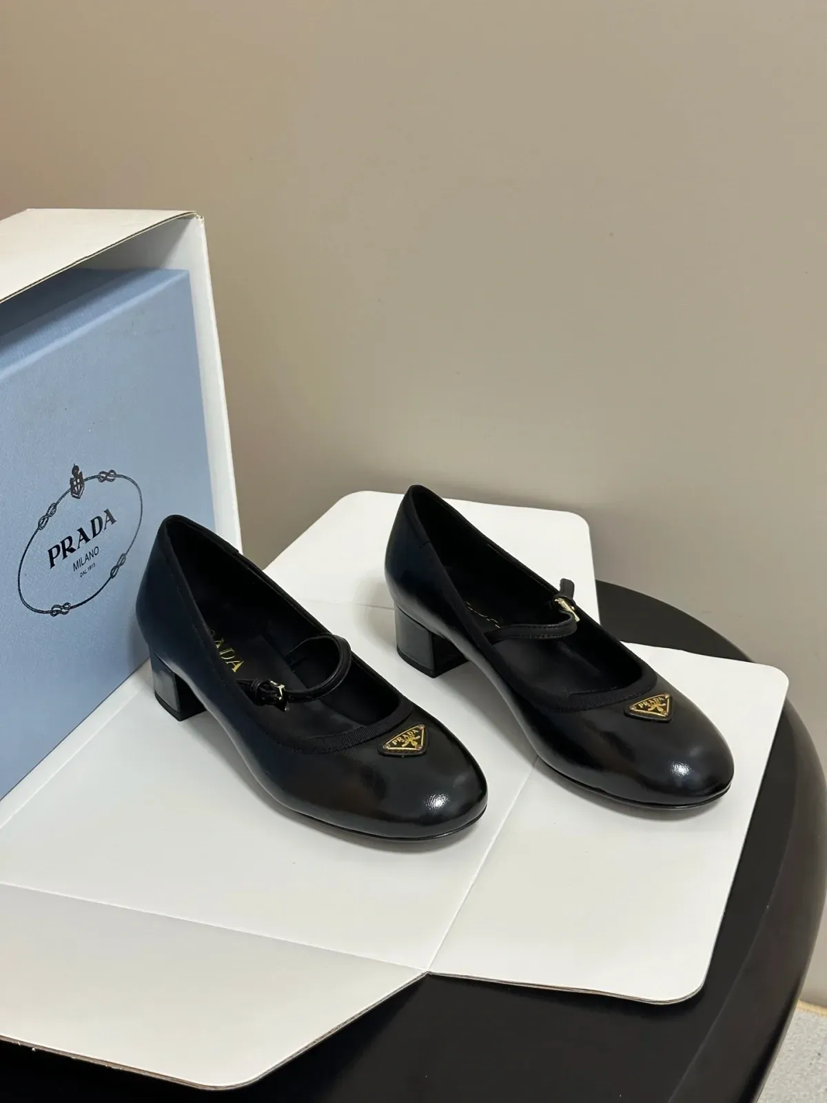 Prada Alternative Buckle Mary Jane Flats in 