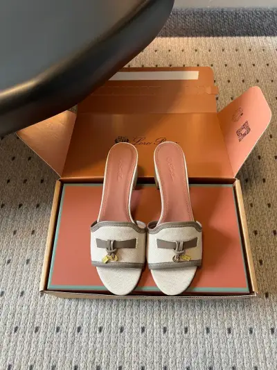 Loro Piana Alternative Chunky Heel Mule Sandals in