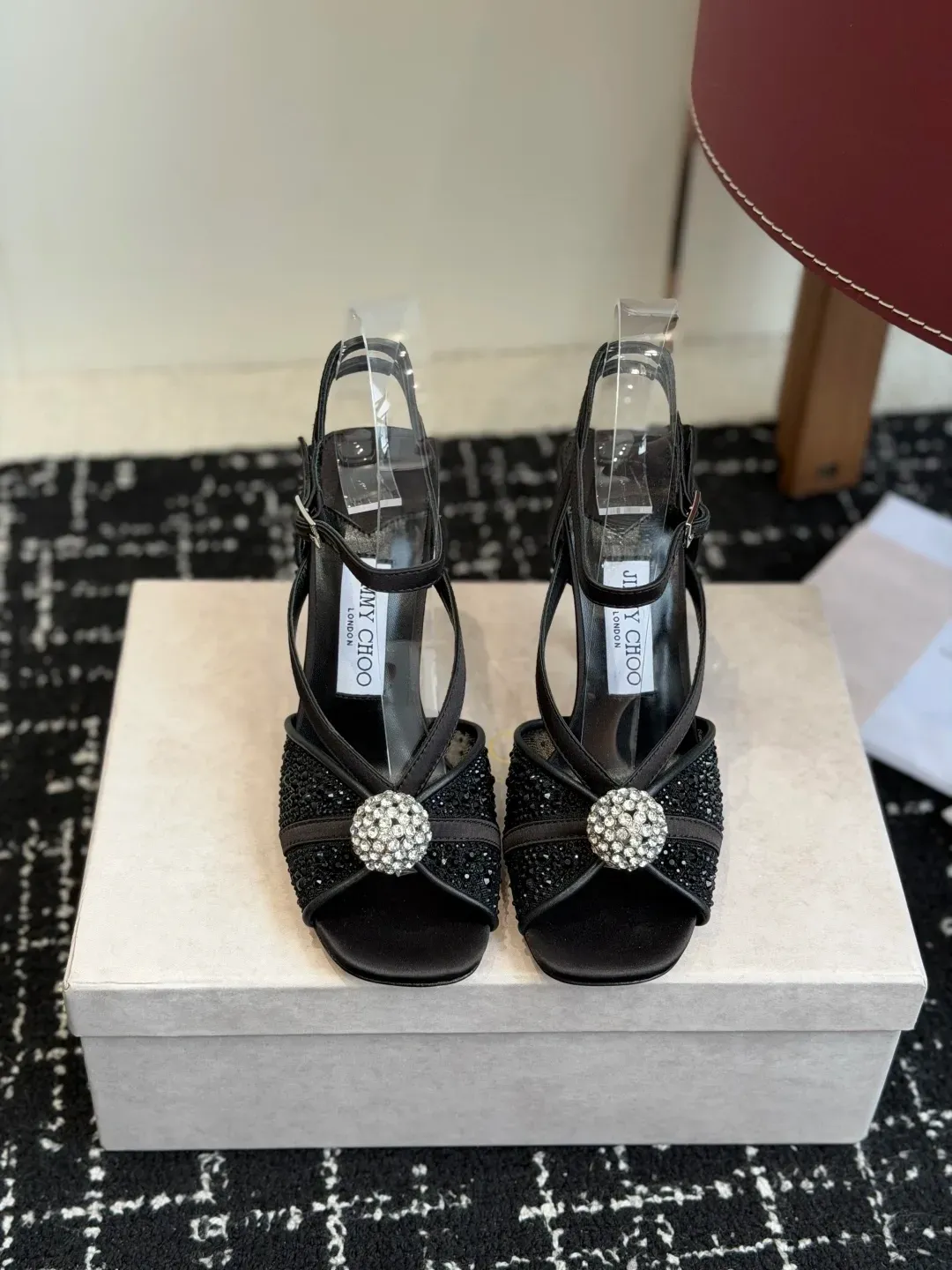 Jimmy Choo Alternative Silk Pearl Mules in 