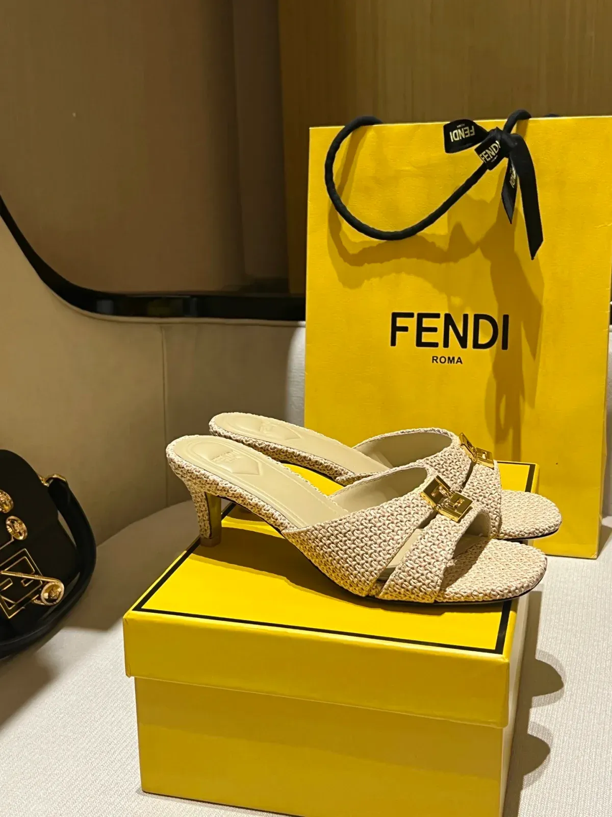 Fendi Alternative Raffia Buckle Shoes in 