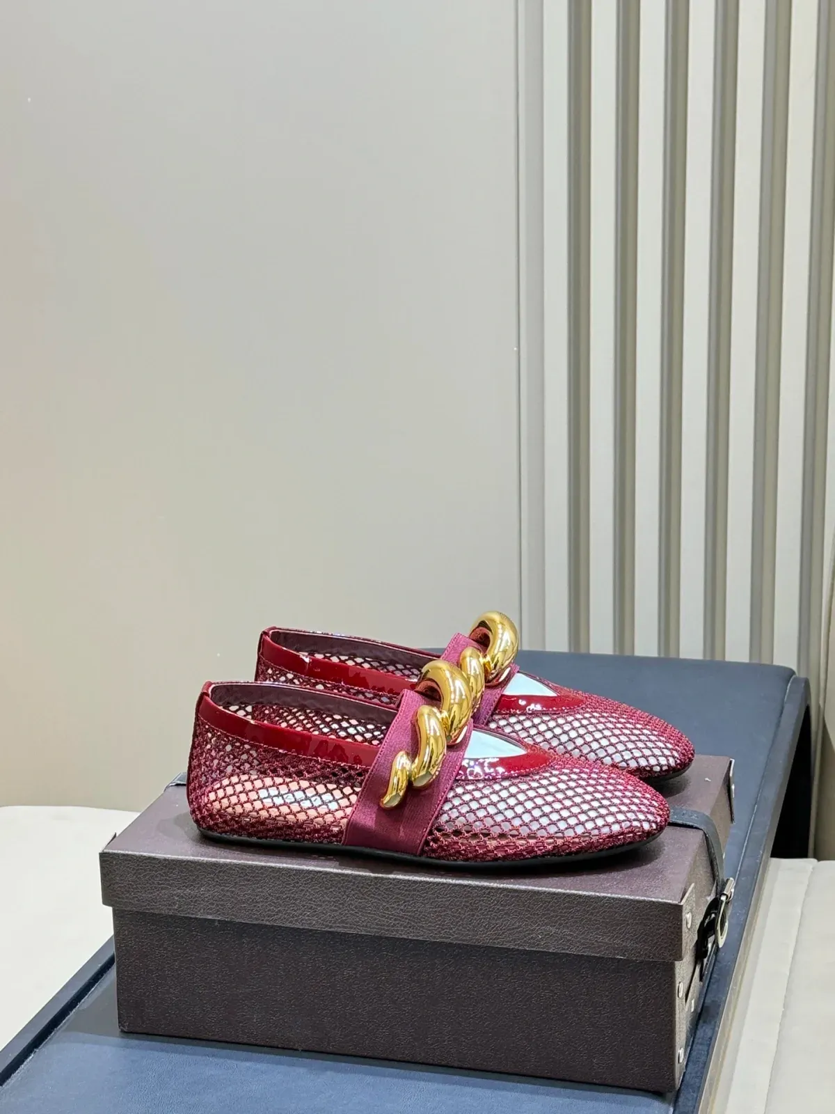 Alaïa Alternative Alaia Mesh Ballet Flats in წითელი