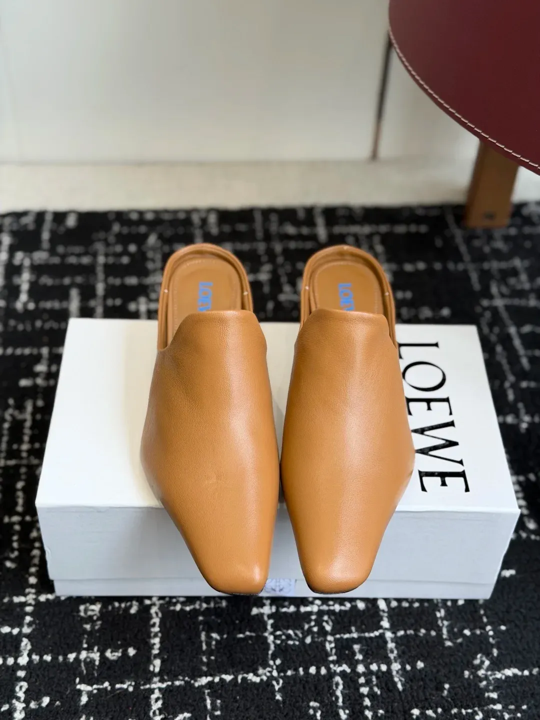 Loewe Alternative Square-Toe Heel Mules in 