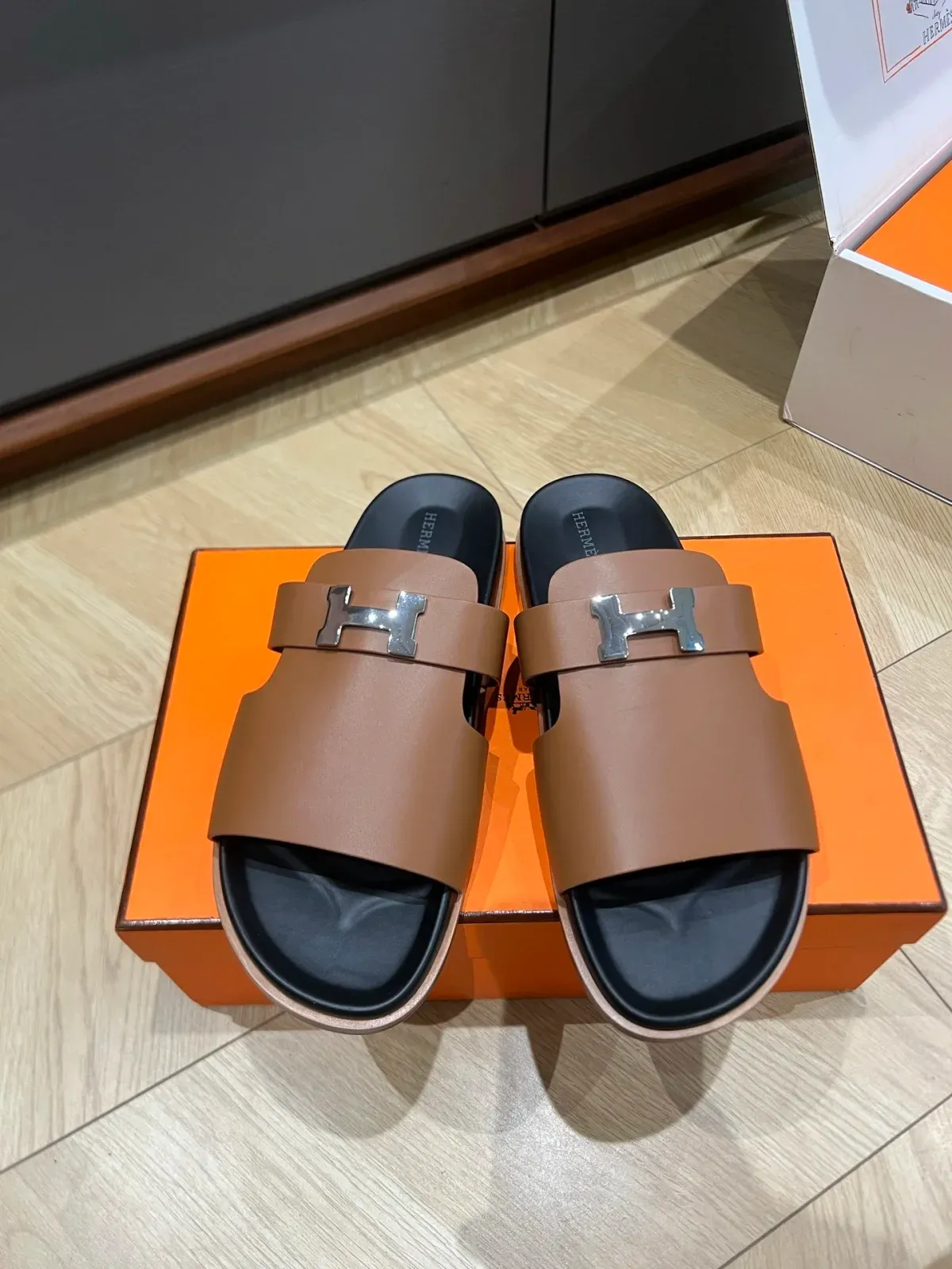 Hermès Alternative H Buckle Mules in 