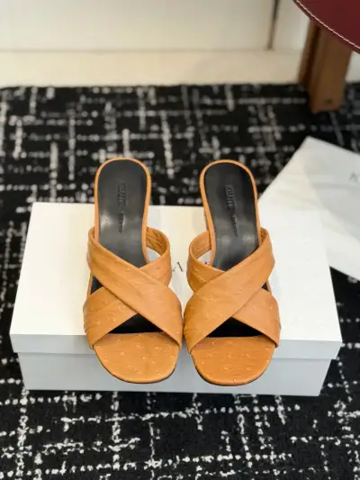 Khaite Alternative Crossover Flat Slides in