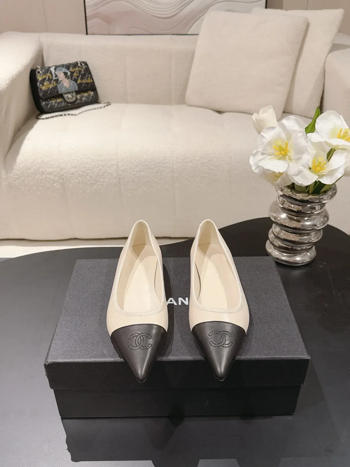 Chanel Alternative Pointed-Toe Flats in 
