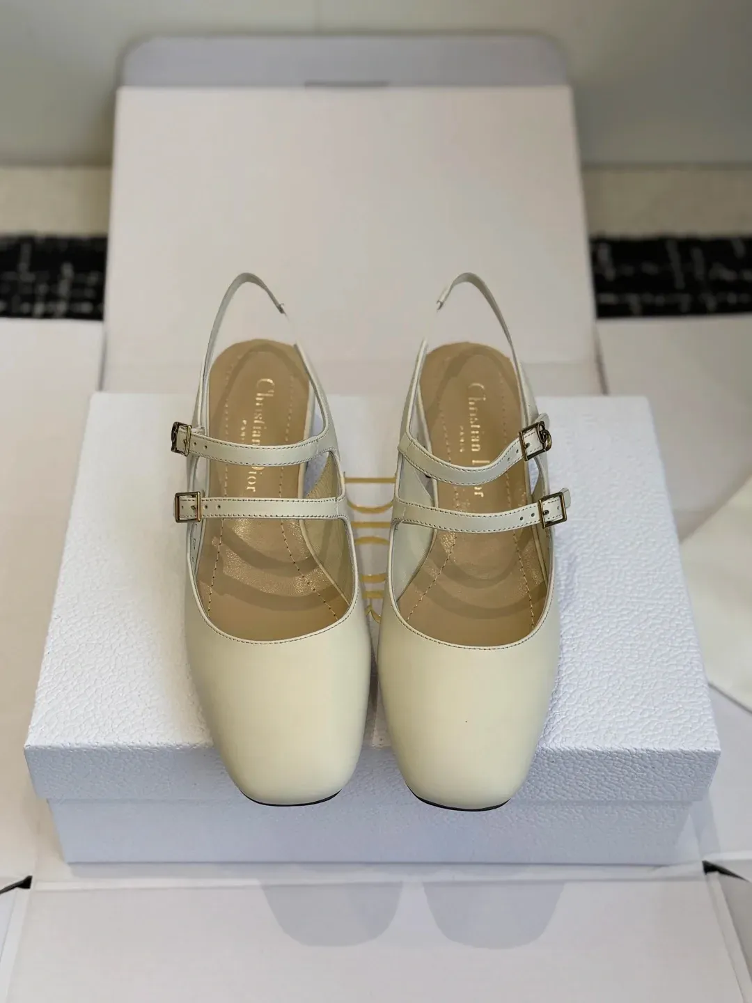 Dior Alternative Backless Mary Jane Flats in 