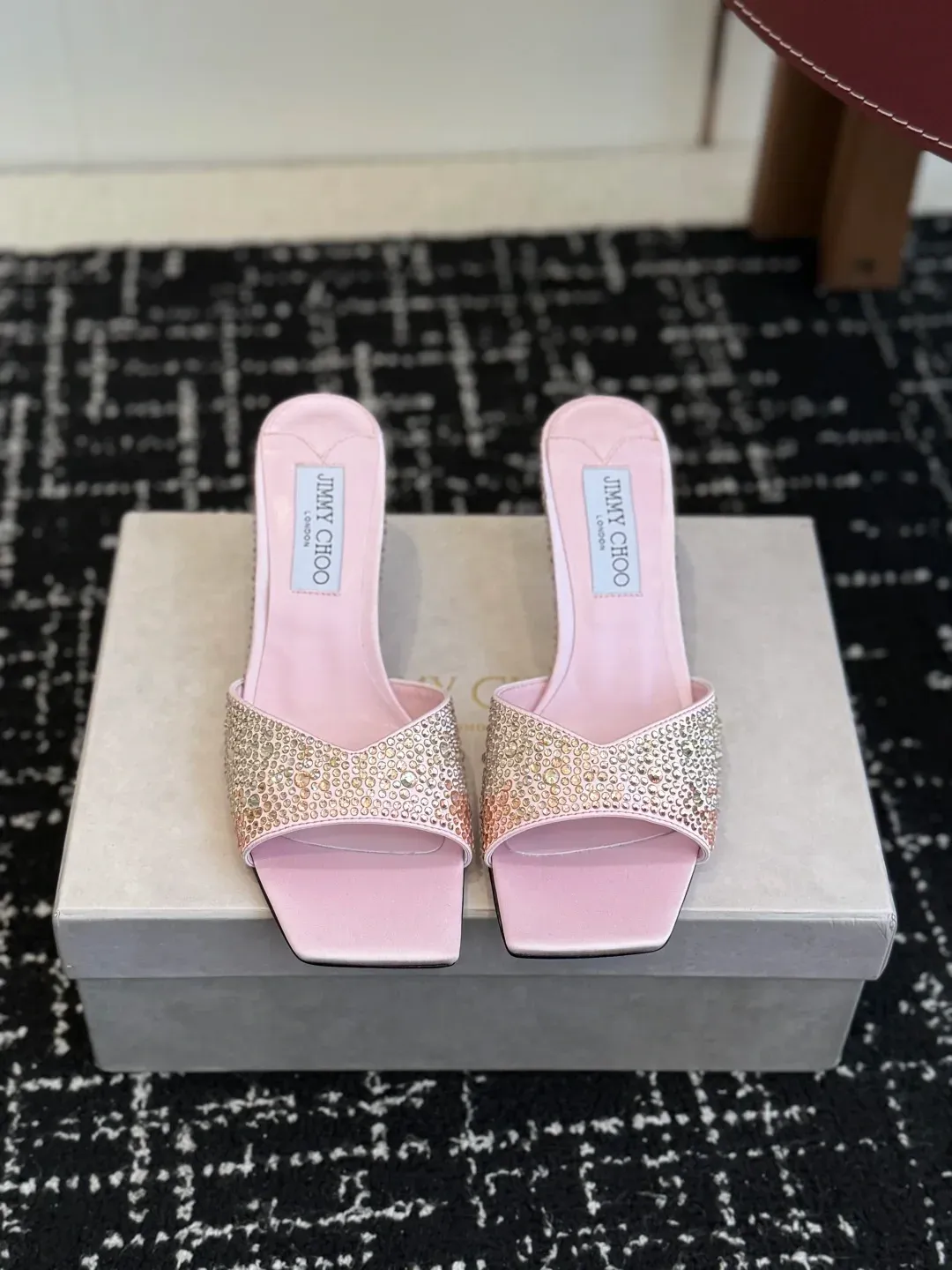 Jimmy Choo Alternative Crystal Slides in 
