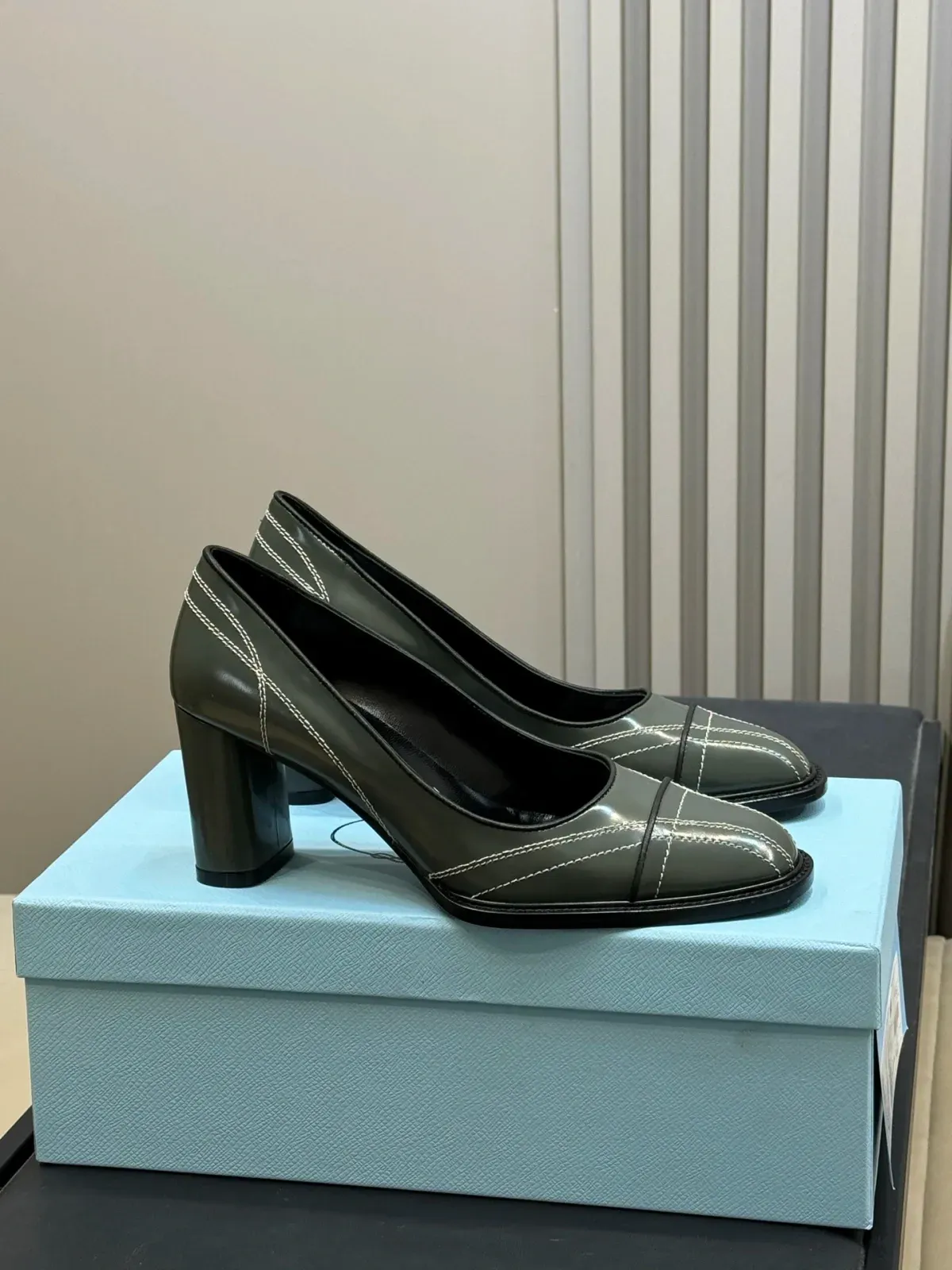Prada Alternative Square Toe Heels in 