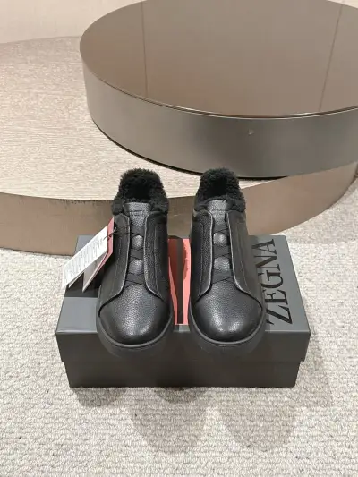 Zegna Alternative Triple Stitch Wool-Lined Sneakers in