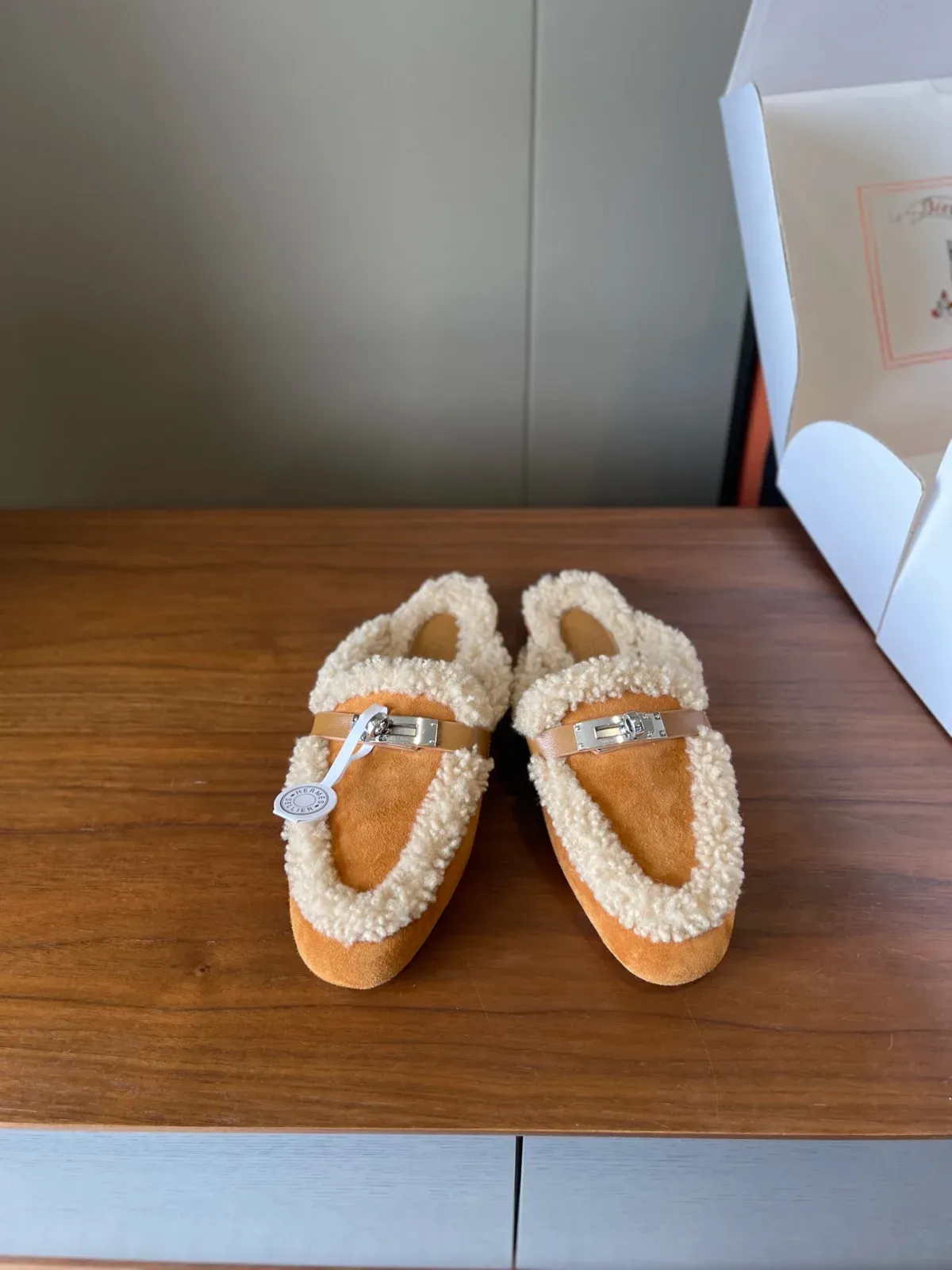 Hermès Alternative Suede Mule Sandals in 