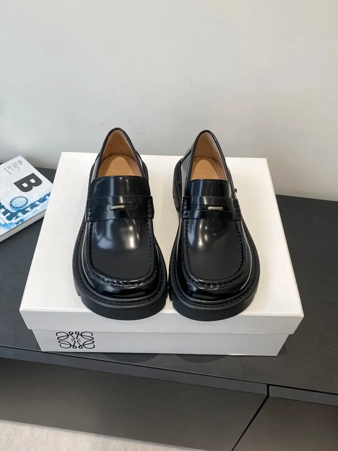 Loewe Alternative Square Toe Loafers in 