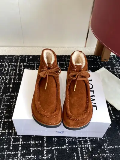 Loewe Alternative Wool Ankle Boots in
