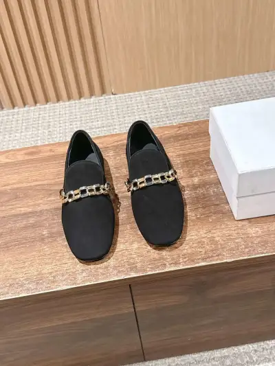 Jil Sander Alternative Chain Kitten-Heel Loafers in ოქროსფერი