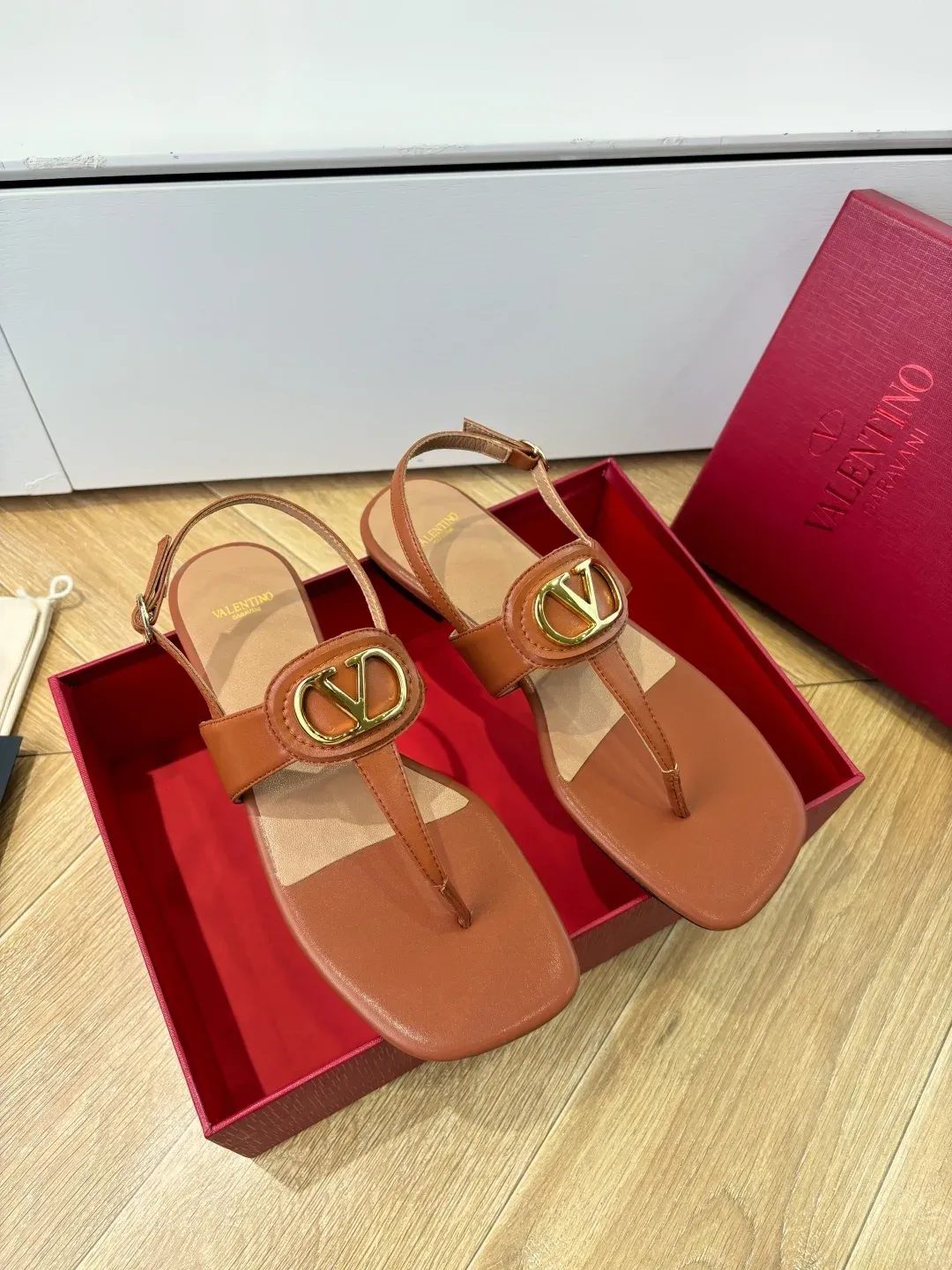 Valentino Alternative Vlogo Metal Buckle Sandals in 