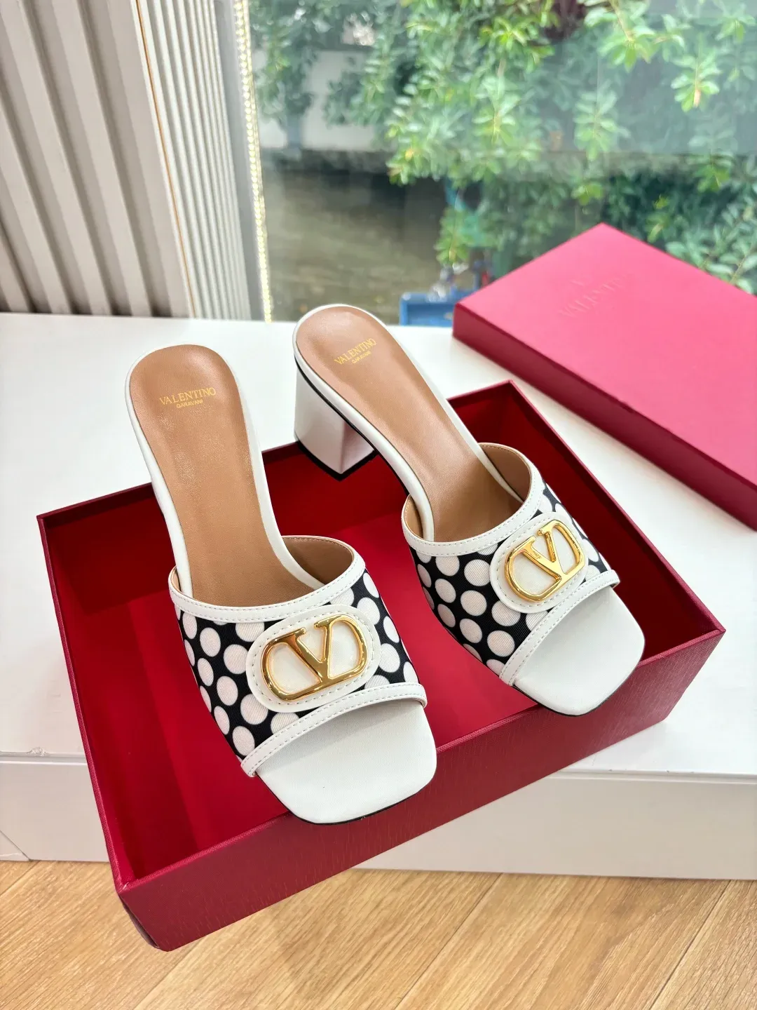 Valentino Alternative Vlogo Metal Buckle Sandals in 