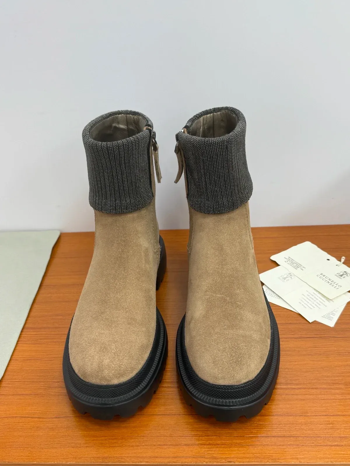 Brunello Cucinelli Alternative Chelsea Boots in ყავისფერი
