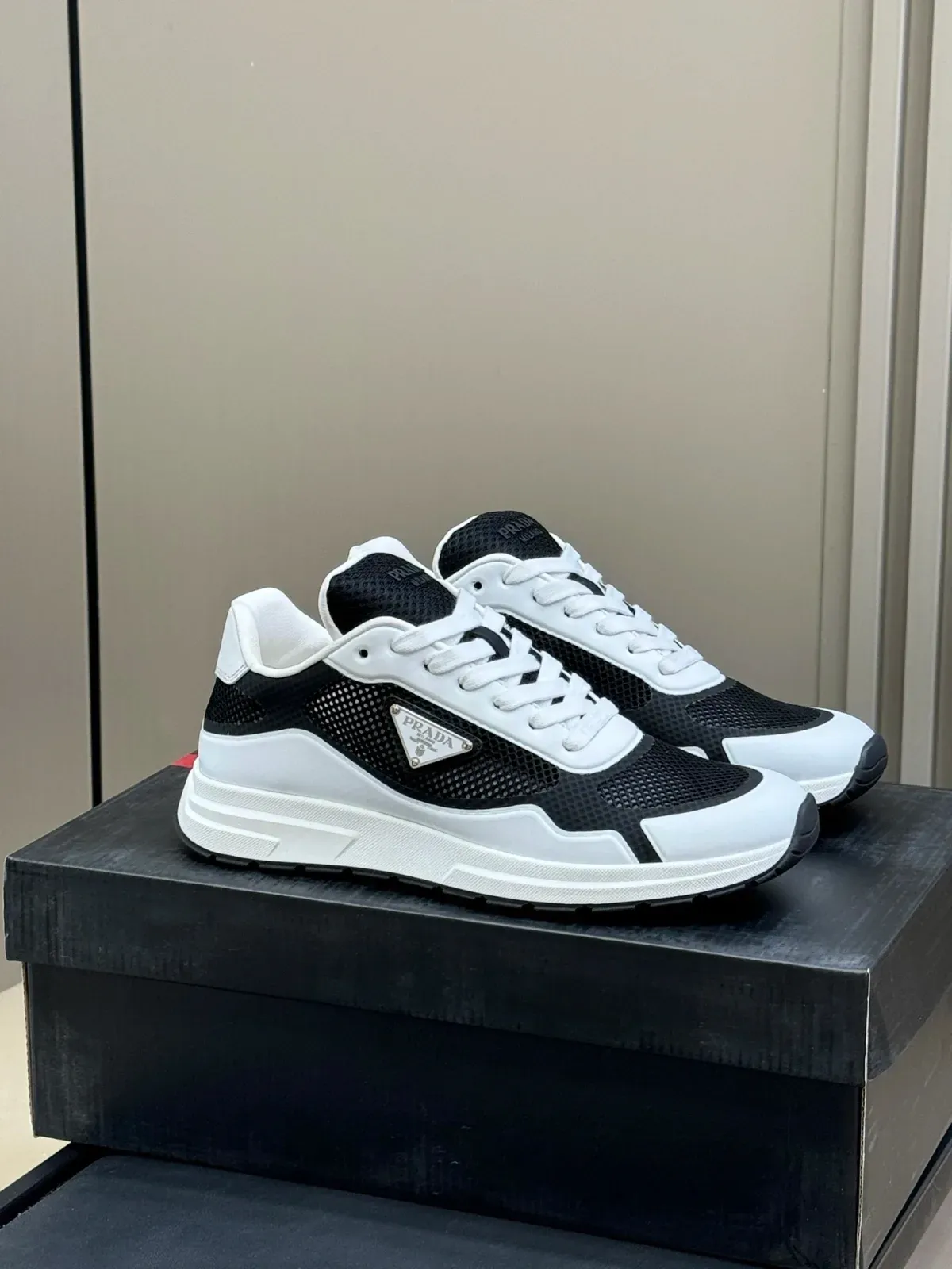 Prada Alternative Nylon Panel Sneakers in 