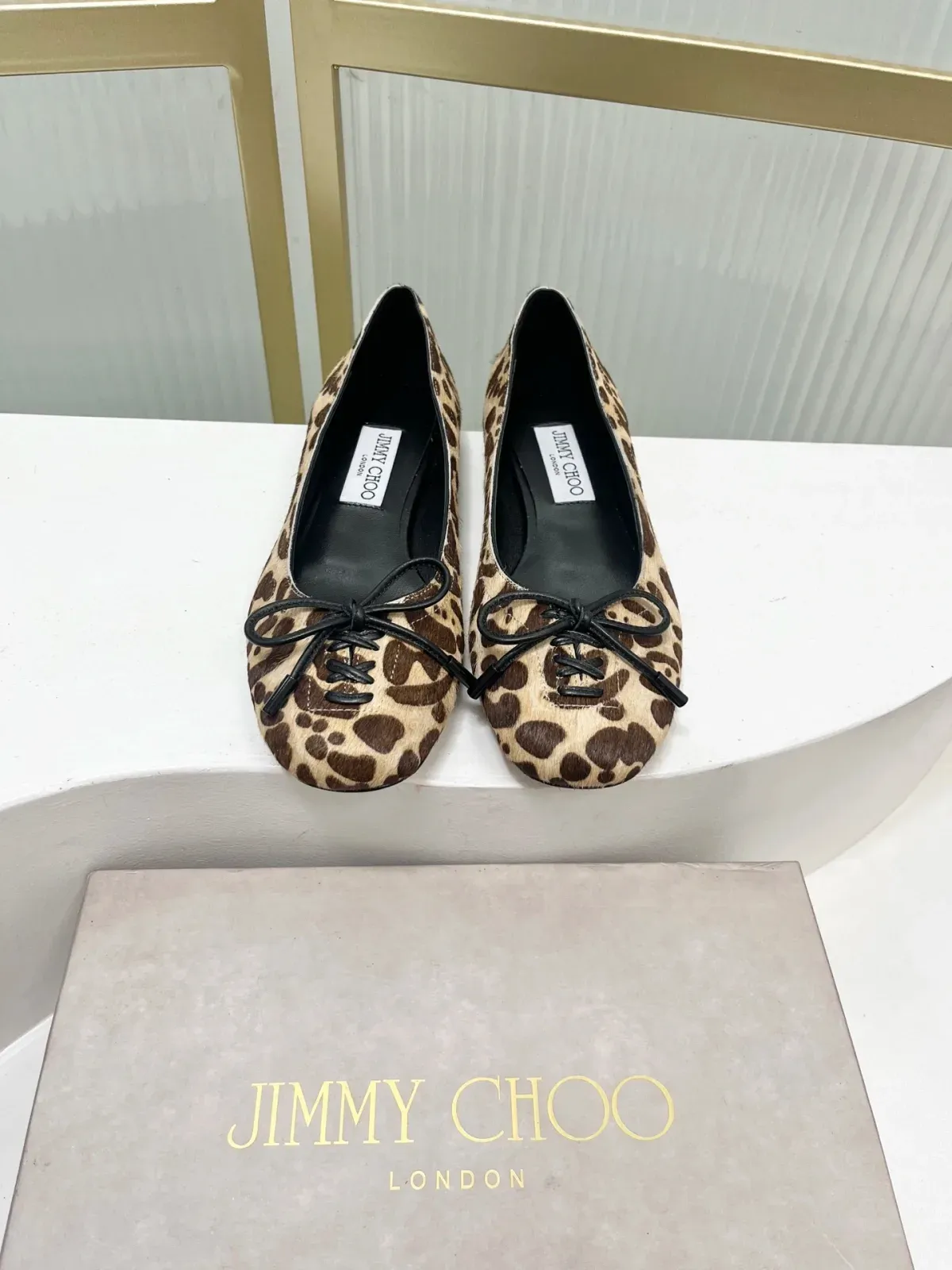Jimmy Choo Alternative Zebra Mary Jane Flats in Multicolor