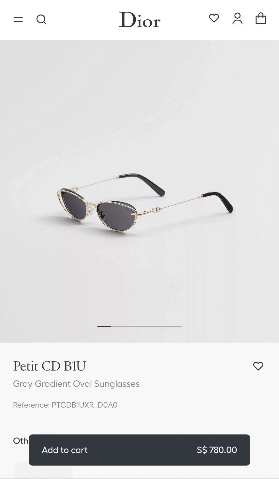 Dior Alternative Petit CD Sunglasses in მწვანე