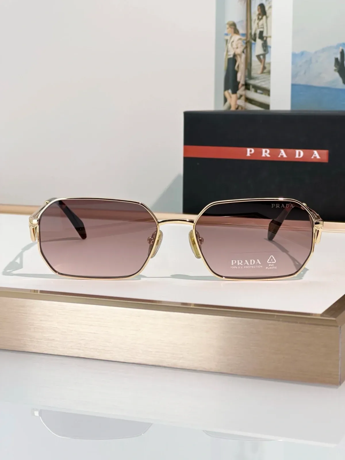 Prada Alternative Triangle Logo Sunglasses in 
