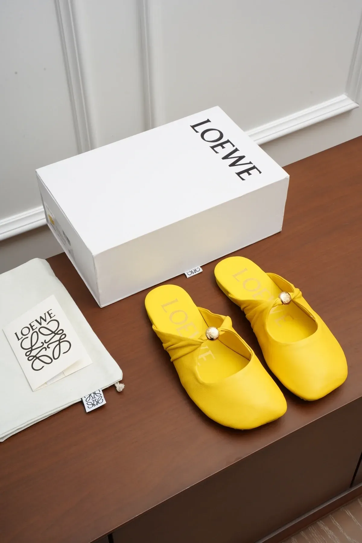 Loewe Alternative Sheepskin Flat Shoes in 