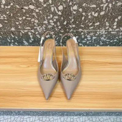 Valentino Alternative Logo Buckle Mules in