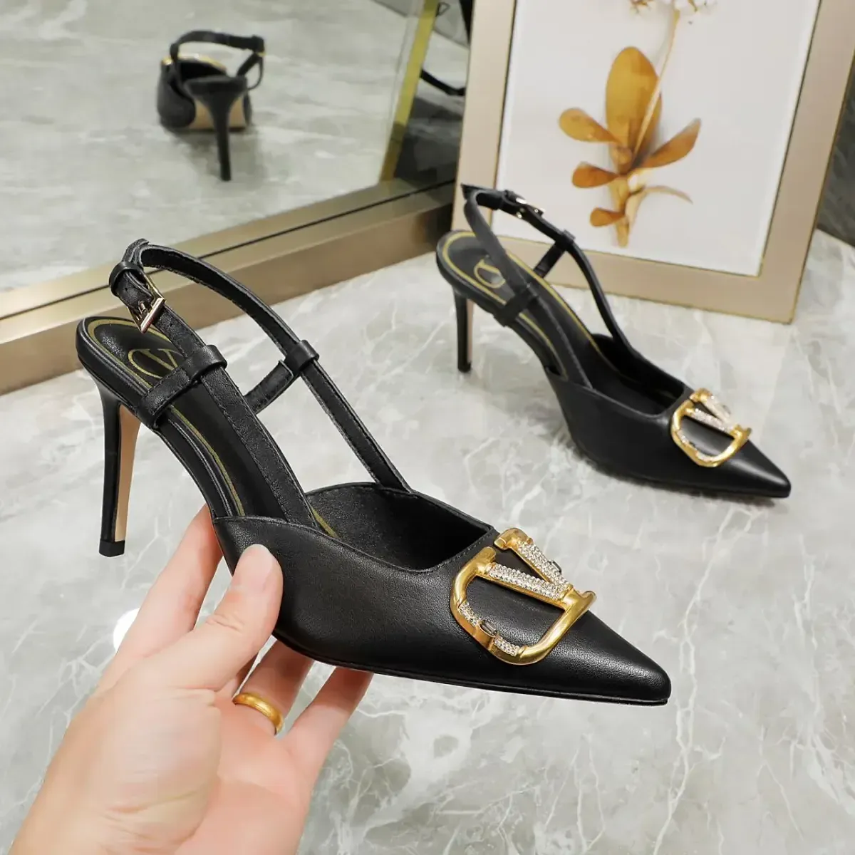 Valentino Alternative Leather Sandals in 