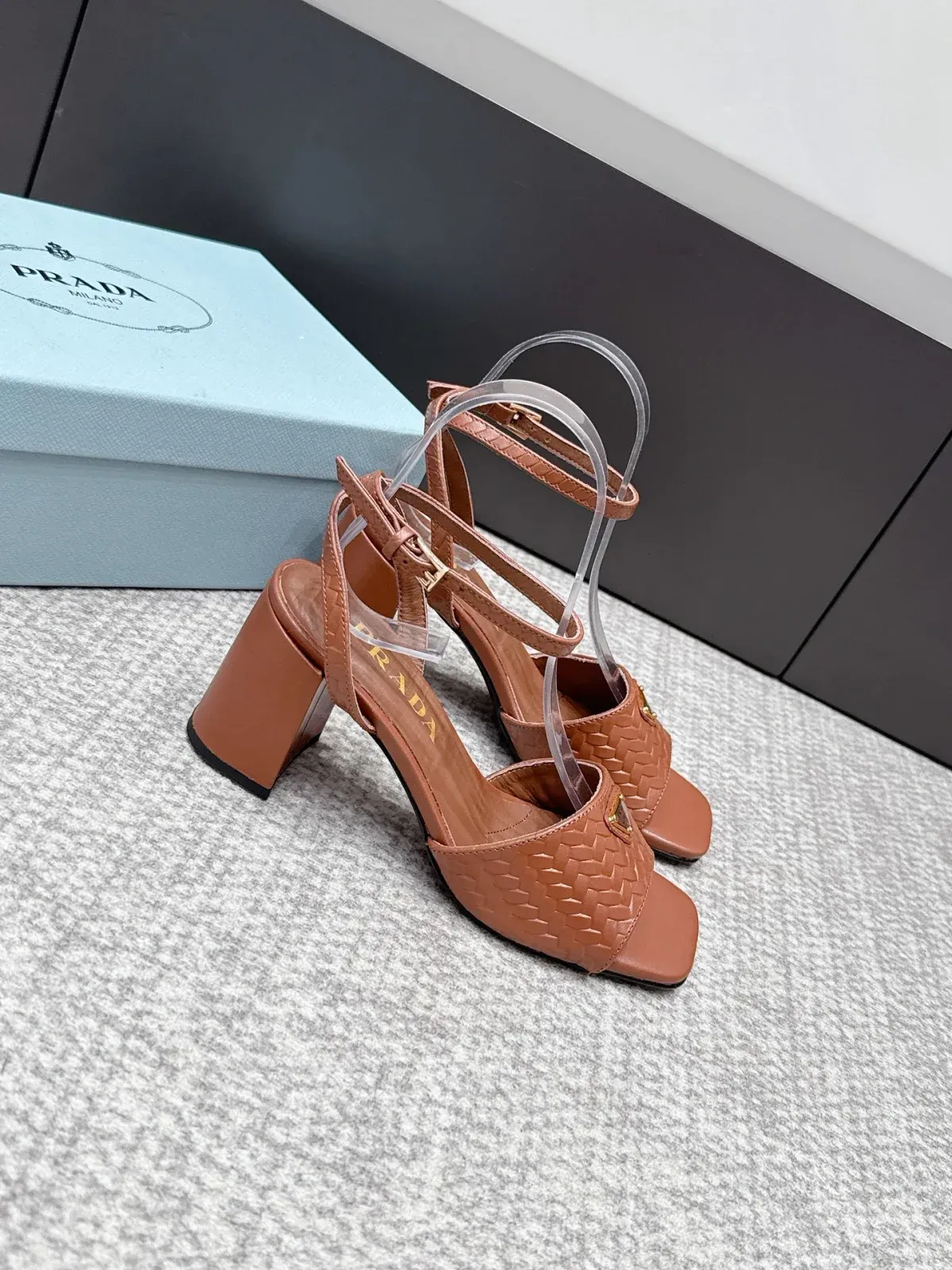 Prada Alternative Chunky Heel Sandals in 