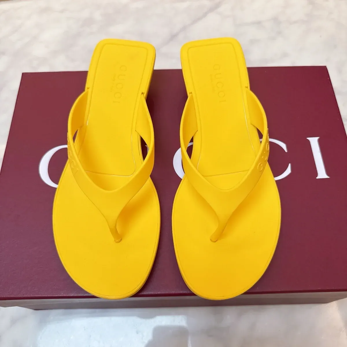 Gucci Alternative Double G Thong Sandals in 