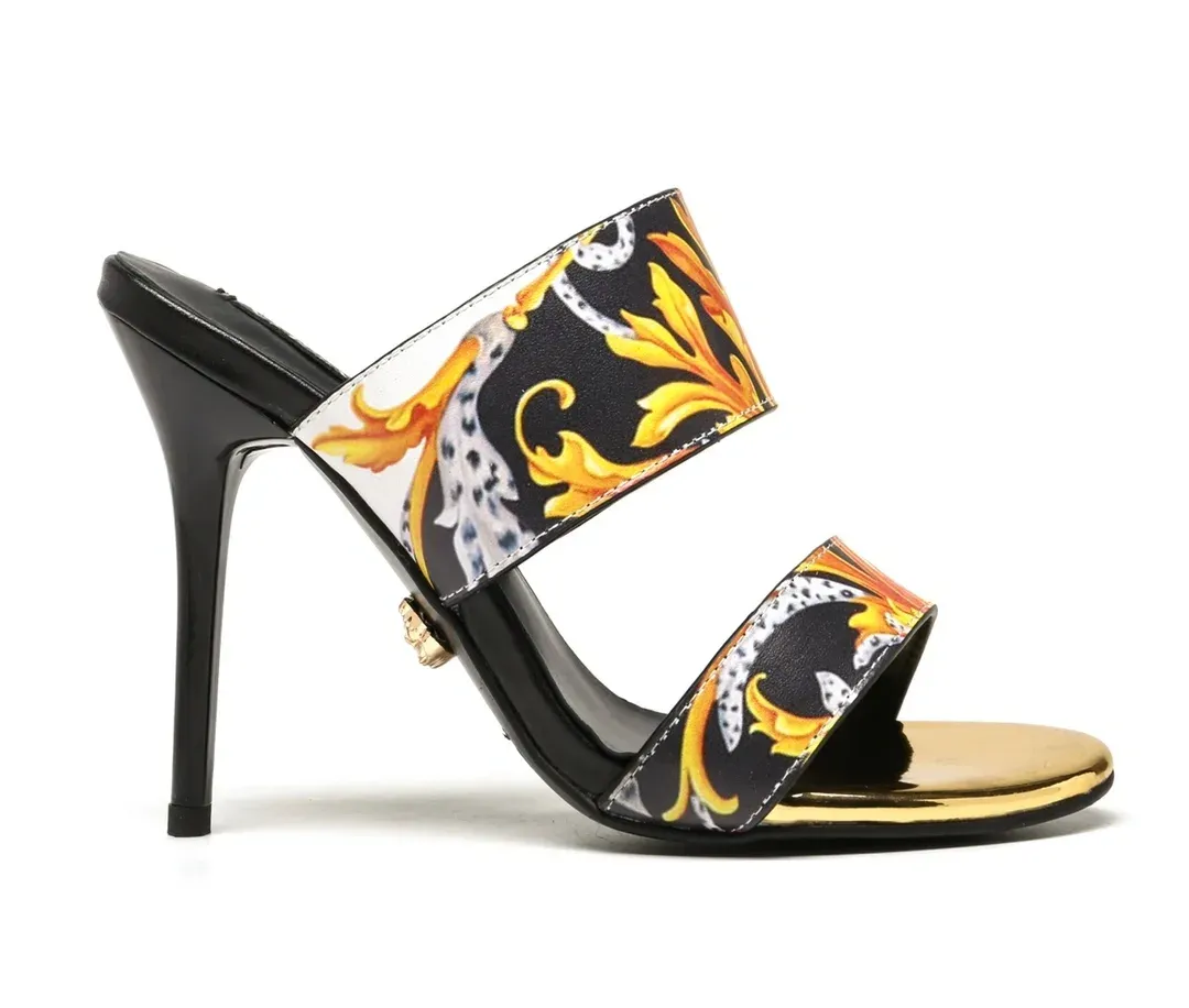 Versace Alternative Printed Heel Sandals in 