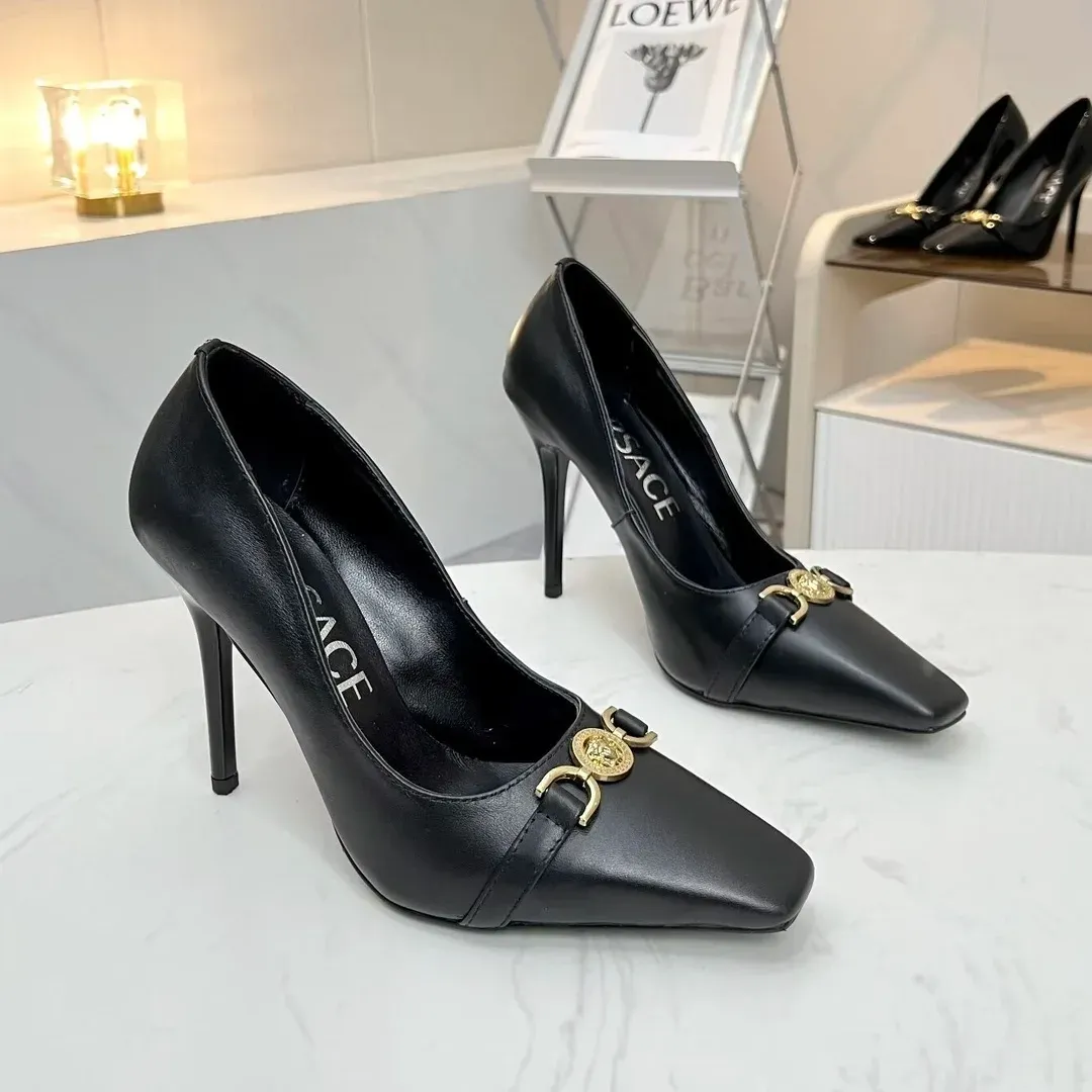 Versace Alternative Leather High Heels in 