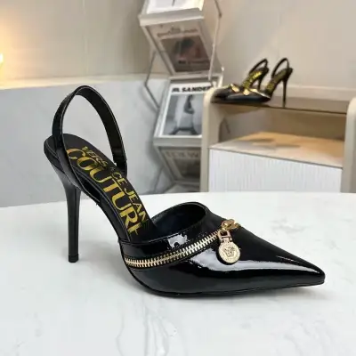 Versace Alternative Backless Patent Sandals in